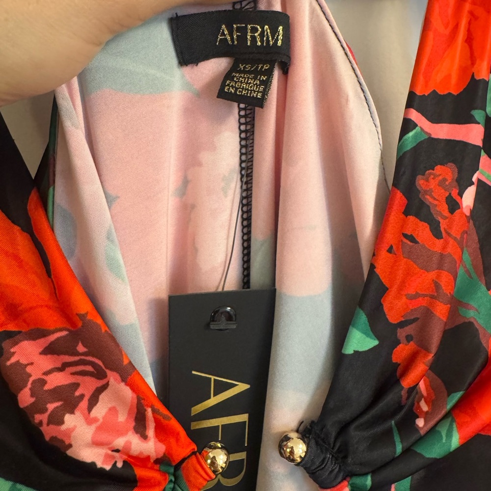 AFRM Vibrant Floral Long Sleeve Dress - Picture 6 of 6